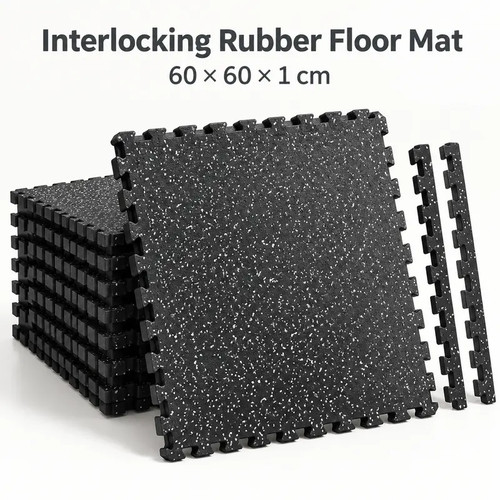Interlocking rubber gym floor - interlocking,